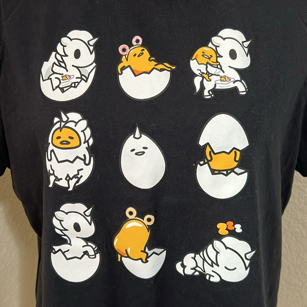 Tokidoki x gudetama Black Printed Graphic Cotton T-shirt - Picture 4 of 6